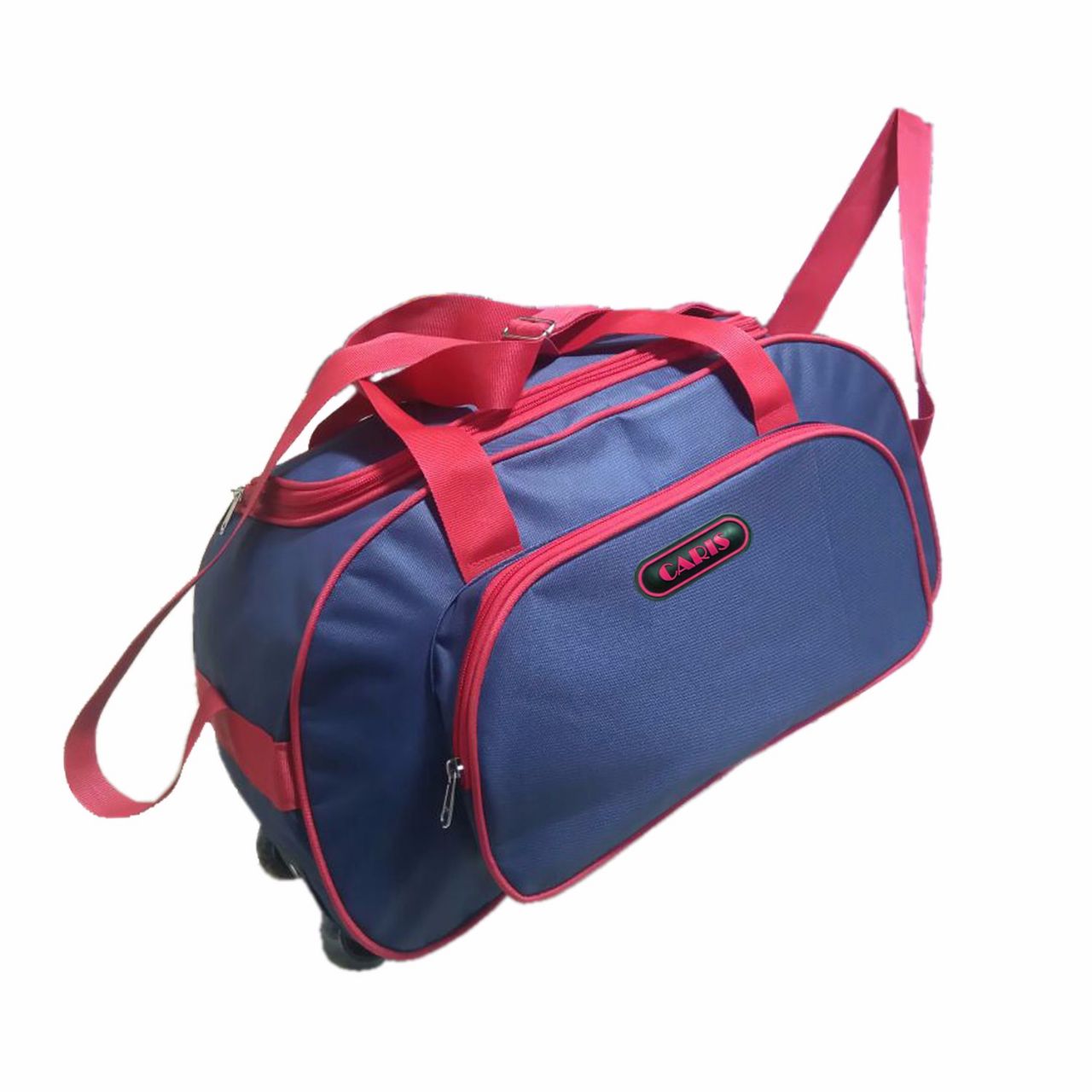 Buy Caris Red Blue Two Wheel Duffle 20 InchTrolley Bag For Travels
