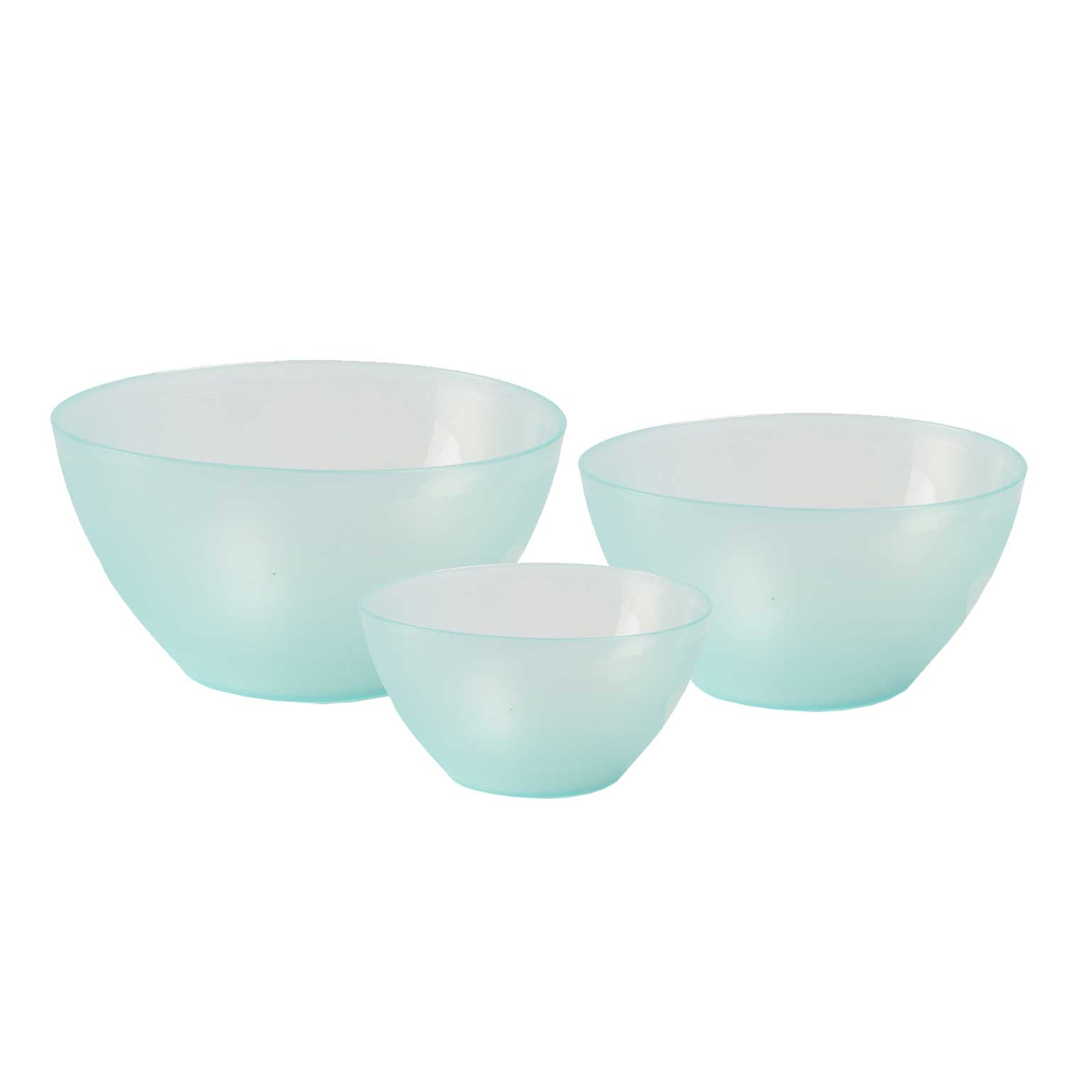 Incrizma Polypropylene Green Mixing Bowl Set of 3