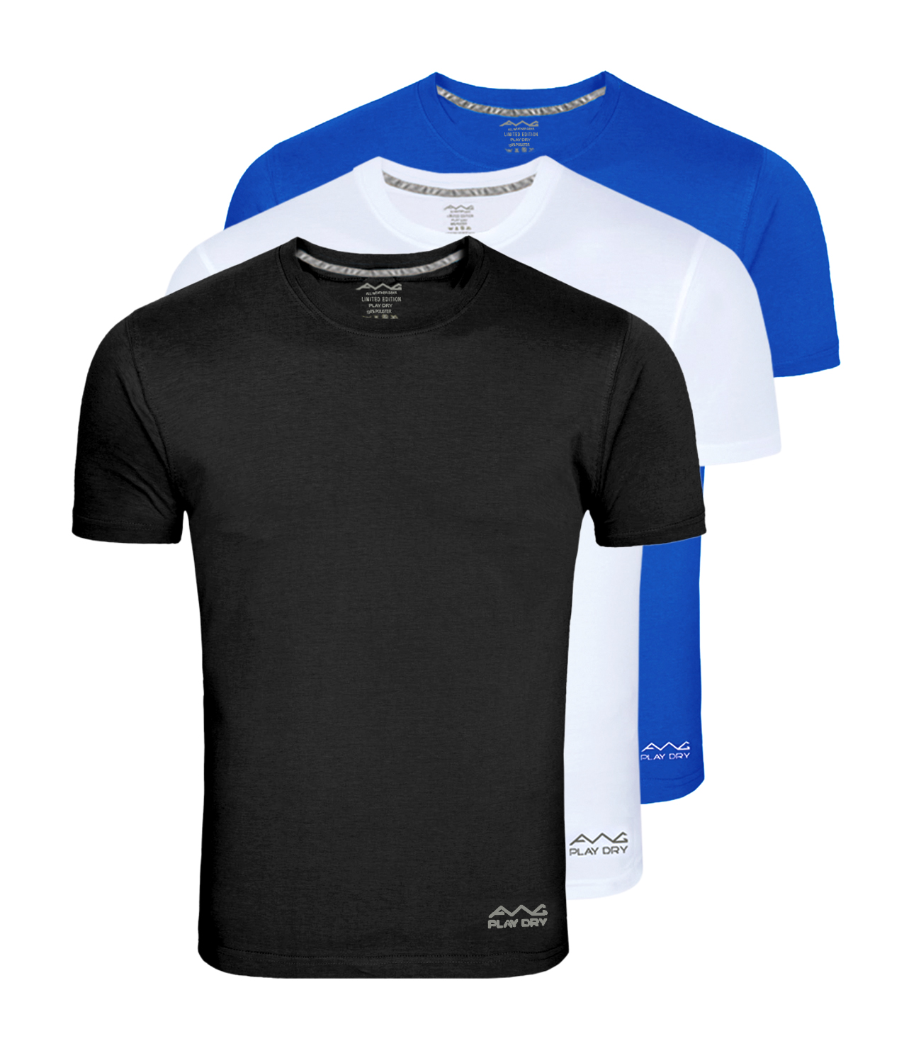 Buy AWG Men's Dryfit Polyester Round Neck Half Sleeve T-shirts - Pack ...