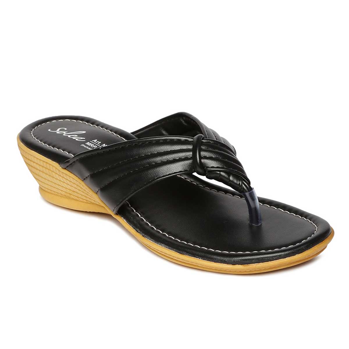 Buy Paragon-Solea Plus Women's Black Slippers Online @ ₹299 from ShopClues