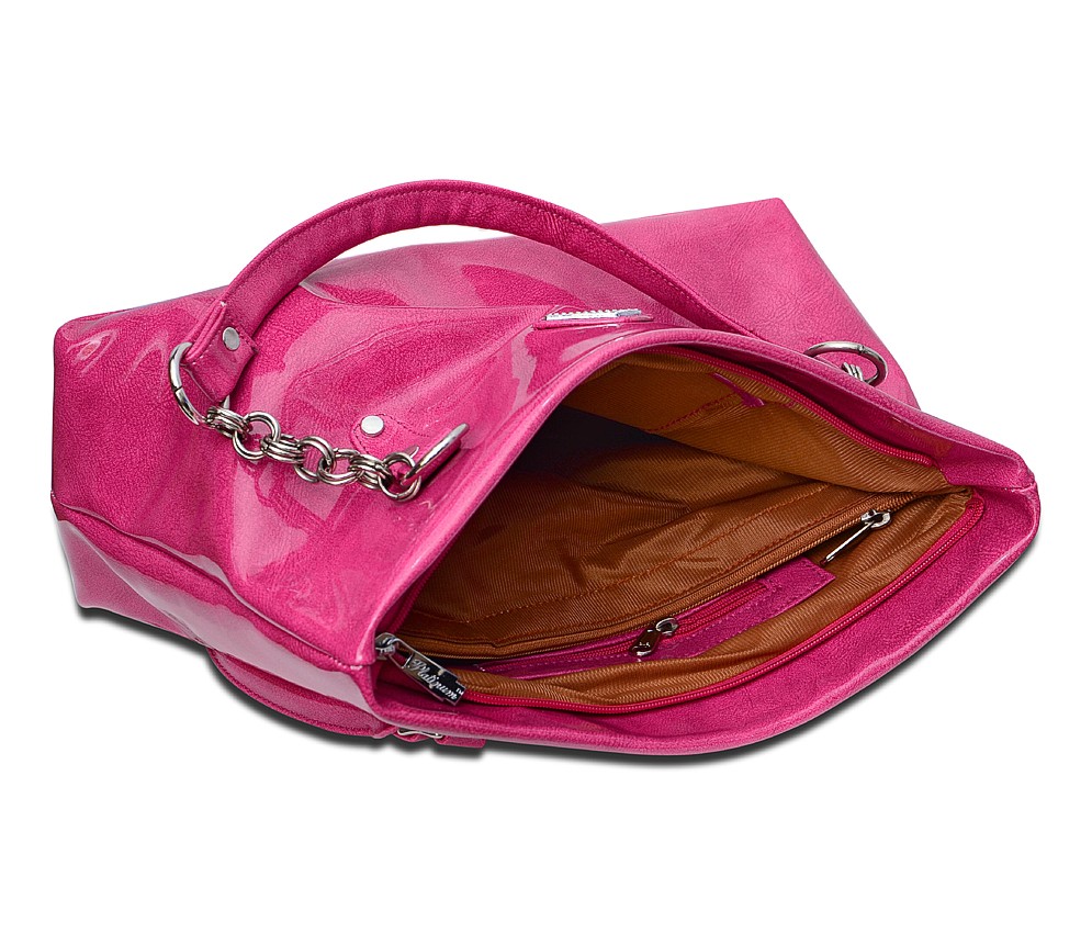 Stylish Pink Handbag With Chain Strap