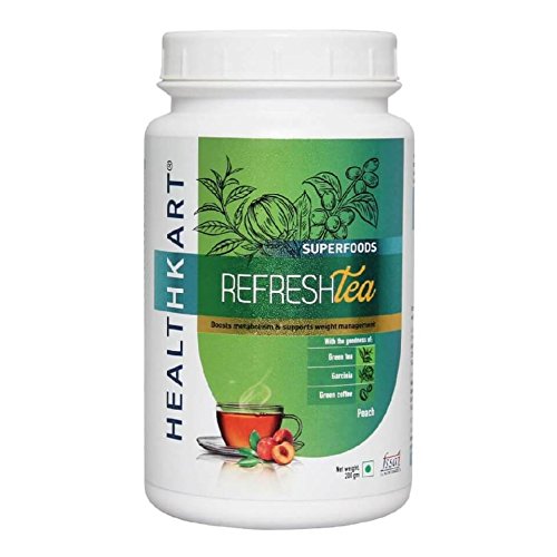 Buy Healthkart Refresh tea with Garcinia, Green tea and Green coffee