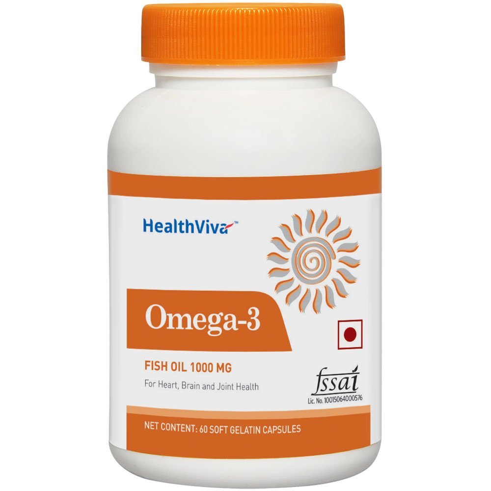 Buy Healthviva Omega 3 Fish oil 1000mg with 180mg EPA and 120mg DHA
