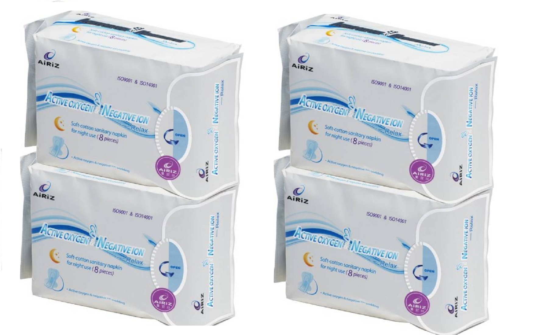 Buy airiz Active oxygen Negative ion (32 Pieces) Sanitary Pad (Pack of