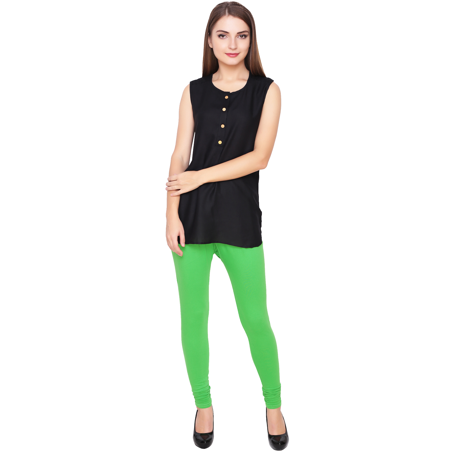 Buy Light Green Leggings Online @ ₹300 from ShopClues