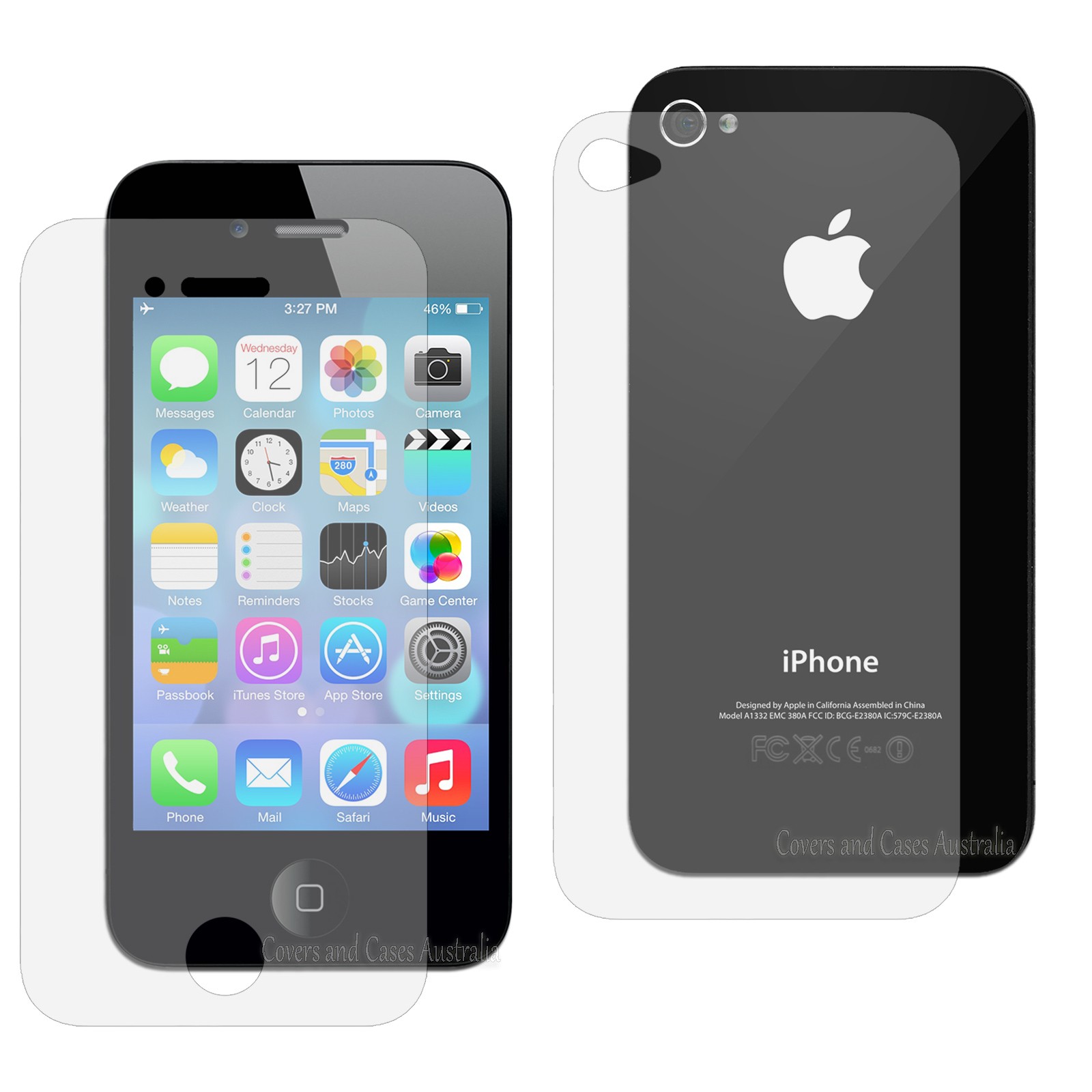 2 PIECES Front & Back HD Screen Protector For APPLE iPhone 5 5C 5G 5S