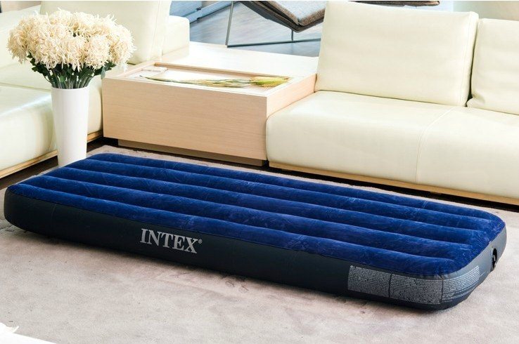 Intex Classic Stylish Inflatable Single Bed - Blue