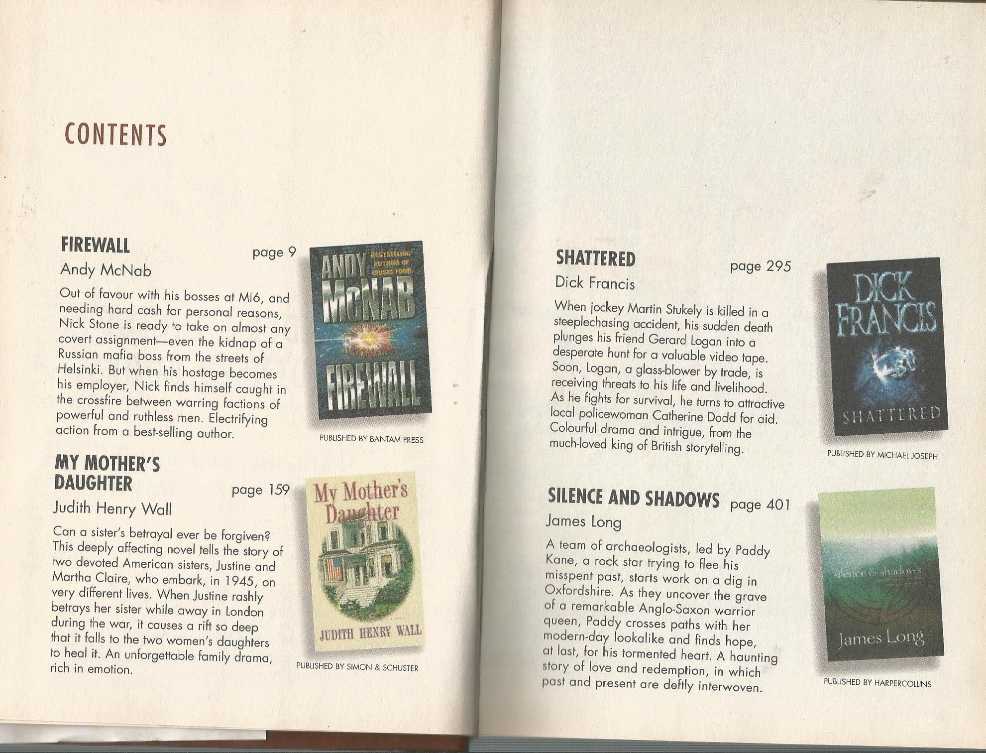 Buy Reader's Digest Condensed Book (Pre-owned) containing 4 Fictions ...