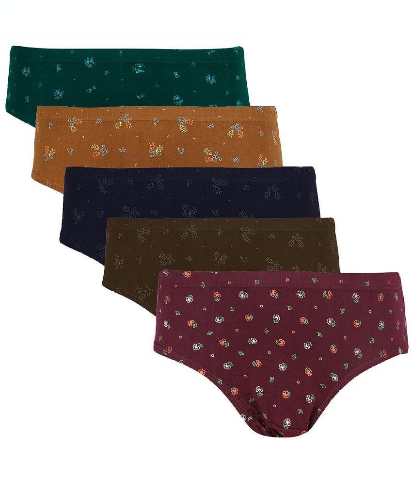 Buy Helina Delux Womens 100 Cotton Panties Combo Pack Of 5 Online ₹499 From Shopclues 5585