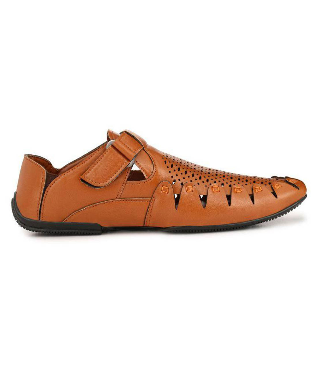 tan velcro sandals