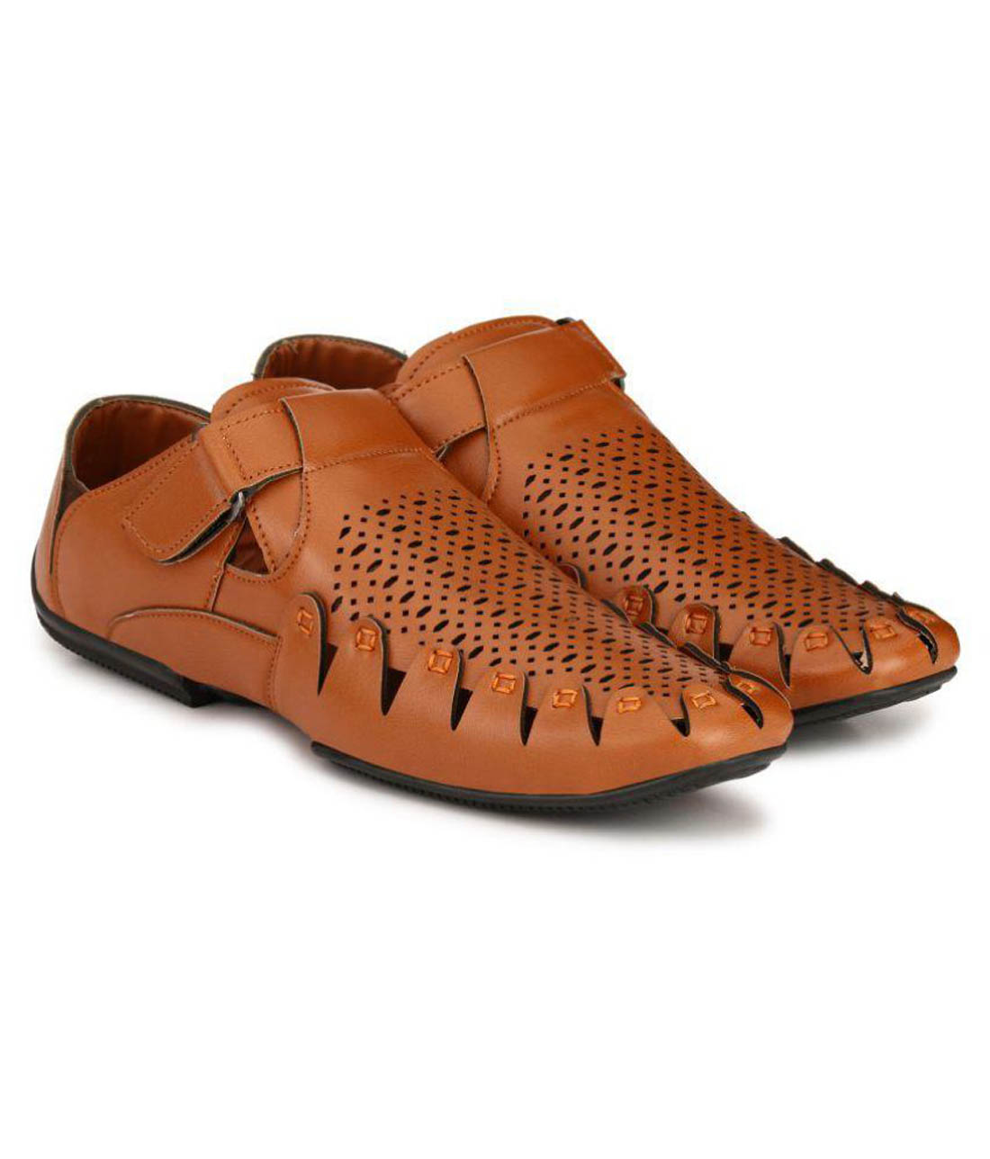 tan velcro sandals