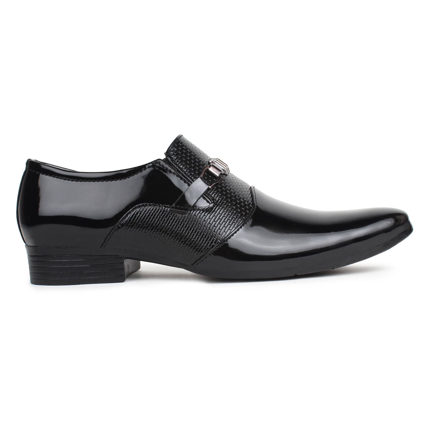 Buy Buwch Formal Black Patent Leather Moccasin Shoe For Men Online ...