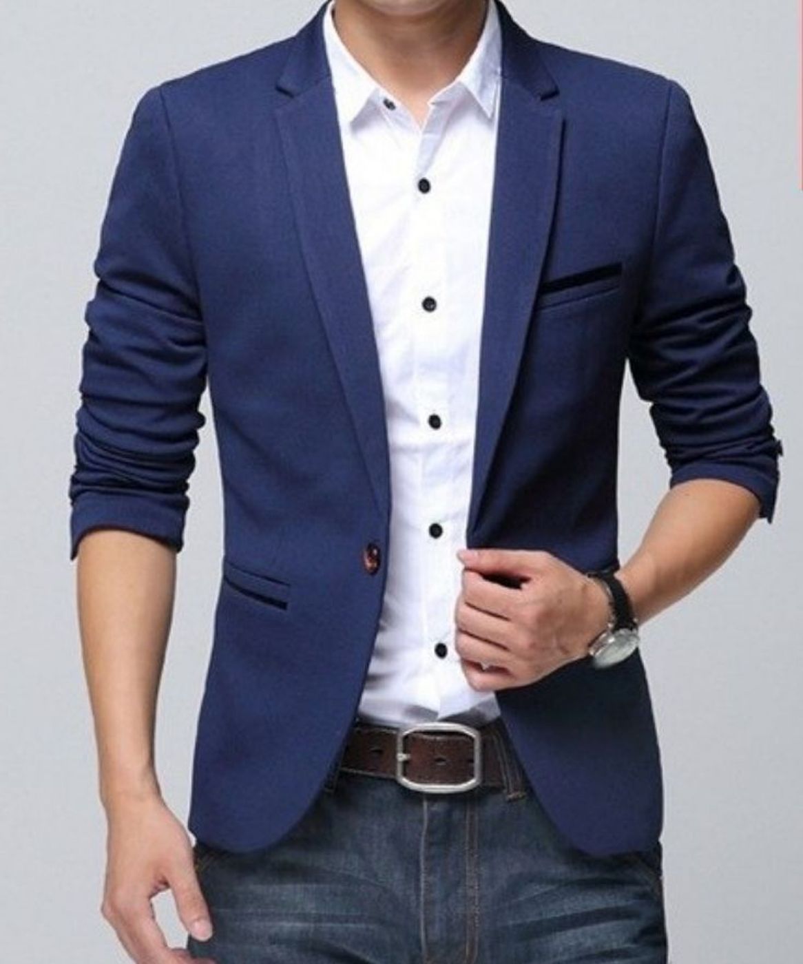 Buy Men's Royal Blue Slim Fit Blazer Online @ ₹2498 from ShopClues