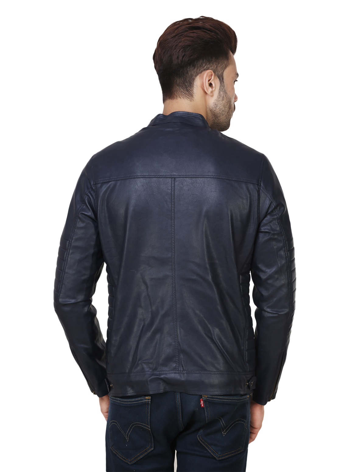 Buy Pu Leather Plain Biker Casual Jacket For Boys Men Online @ ₹2289