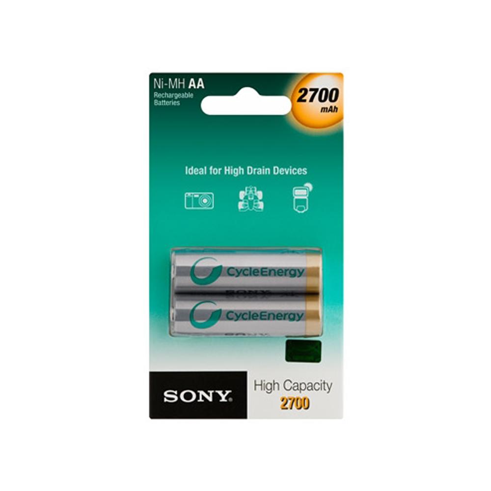 SONY Rechargeable Battery 2X AA Batteries NH AA B2KN 2700 mAh + free shipping 2Pcs
