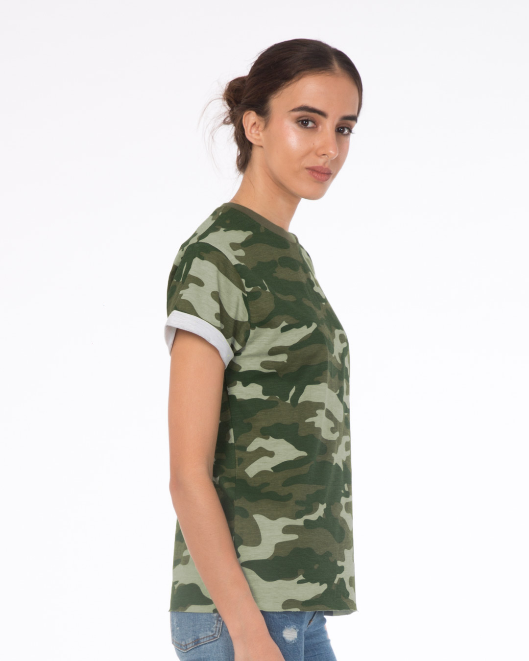 Buy Camouflage Army Print t shirt for Women Online @ ₹350 from ShopClues