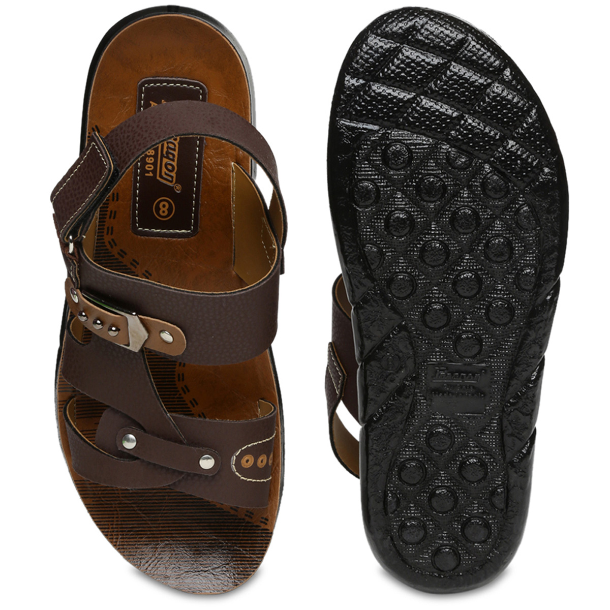 paragon max men's brown sandals