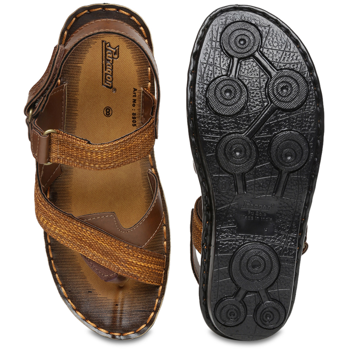paragon max men's brown sandals