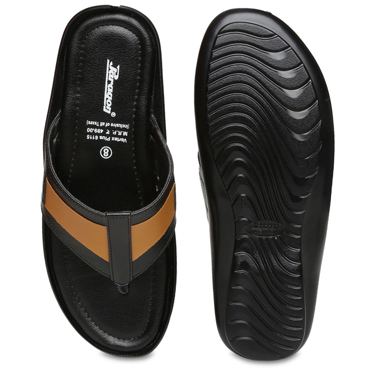 Buy Paragon Men'S Formal Black Slippers Online @ ₹324 from ShopClues