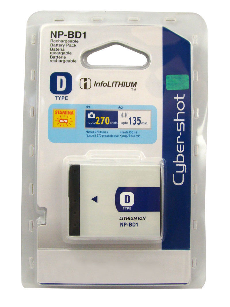 BRAND NEW SONY Lithium ion Battery NP BD1 NPBD1 FD1 For SONY Cyber Shot Camera