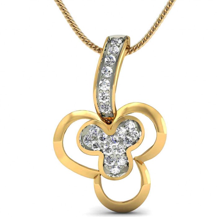Buy Rasav Jewels Natural 0.124 carat SIIJ Diamond Women's Angelic ...