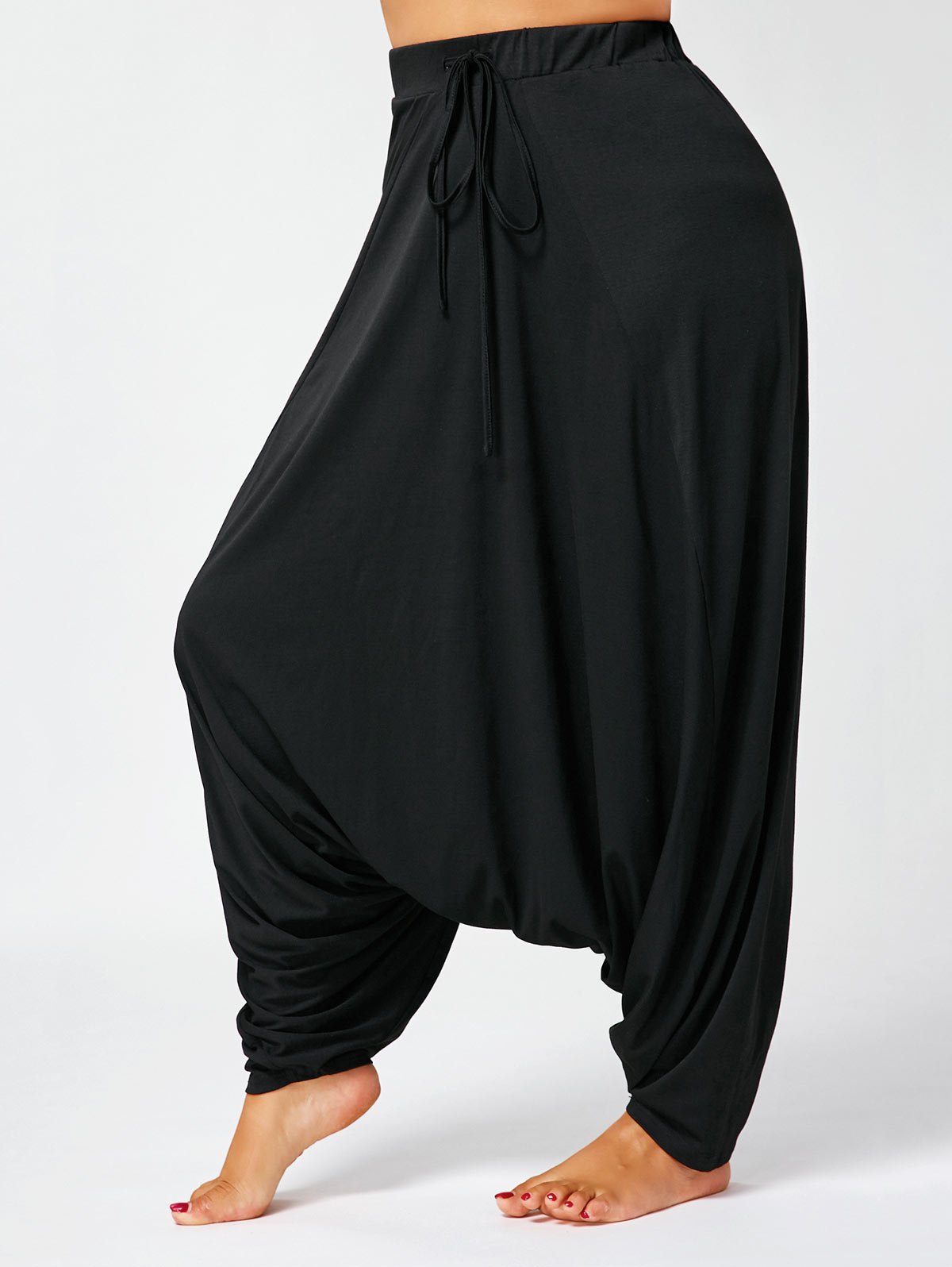 Buy Black Harem Pants For Women- Rayon Online @ ₹399 from ShopClues