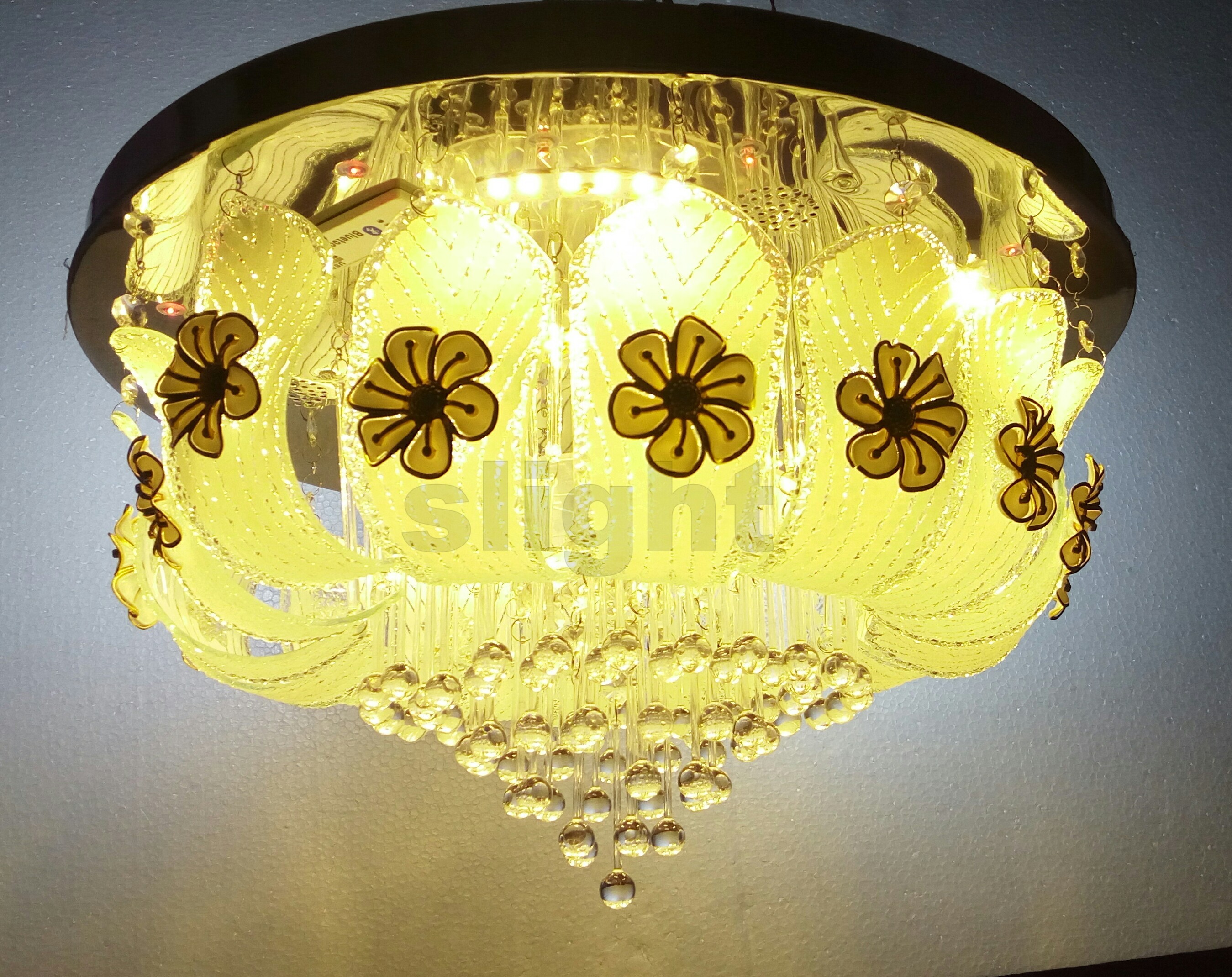 Buy 400 mm Led Jhoomer Ceiling Light Decorative LED Chandelier With Three Color And Sound System