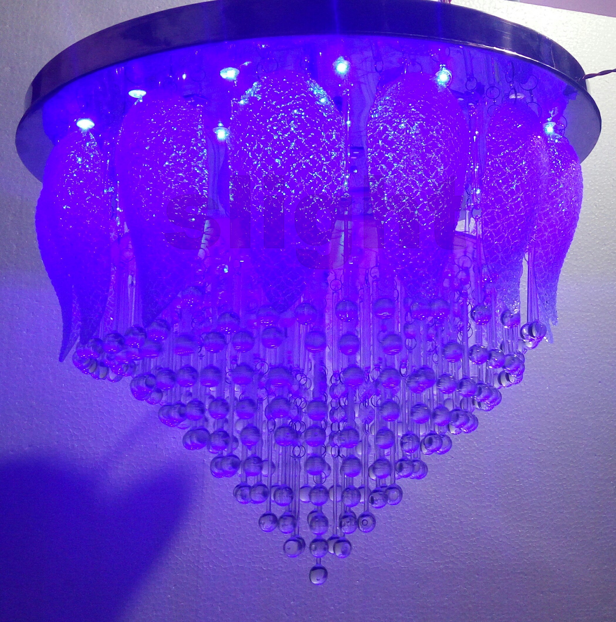 Buy 600 mm Led Jhoomer Ceiling Light Decorative LED Chandelier With Three Color And Sound System