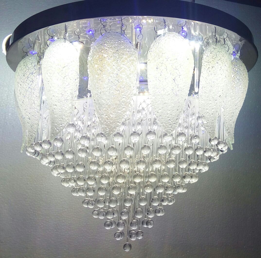 Buy 600 mm Led Jhoomer Ceiling Light Decorative LED Chandelier With Three Color And Sound System