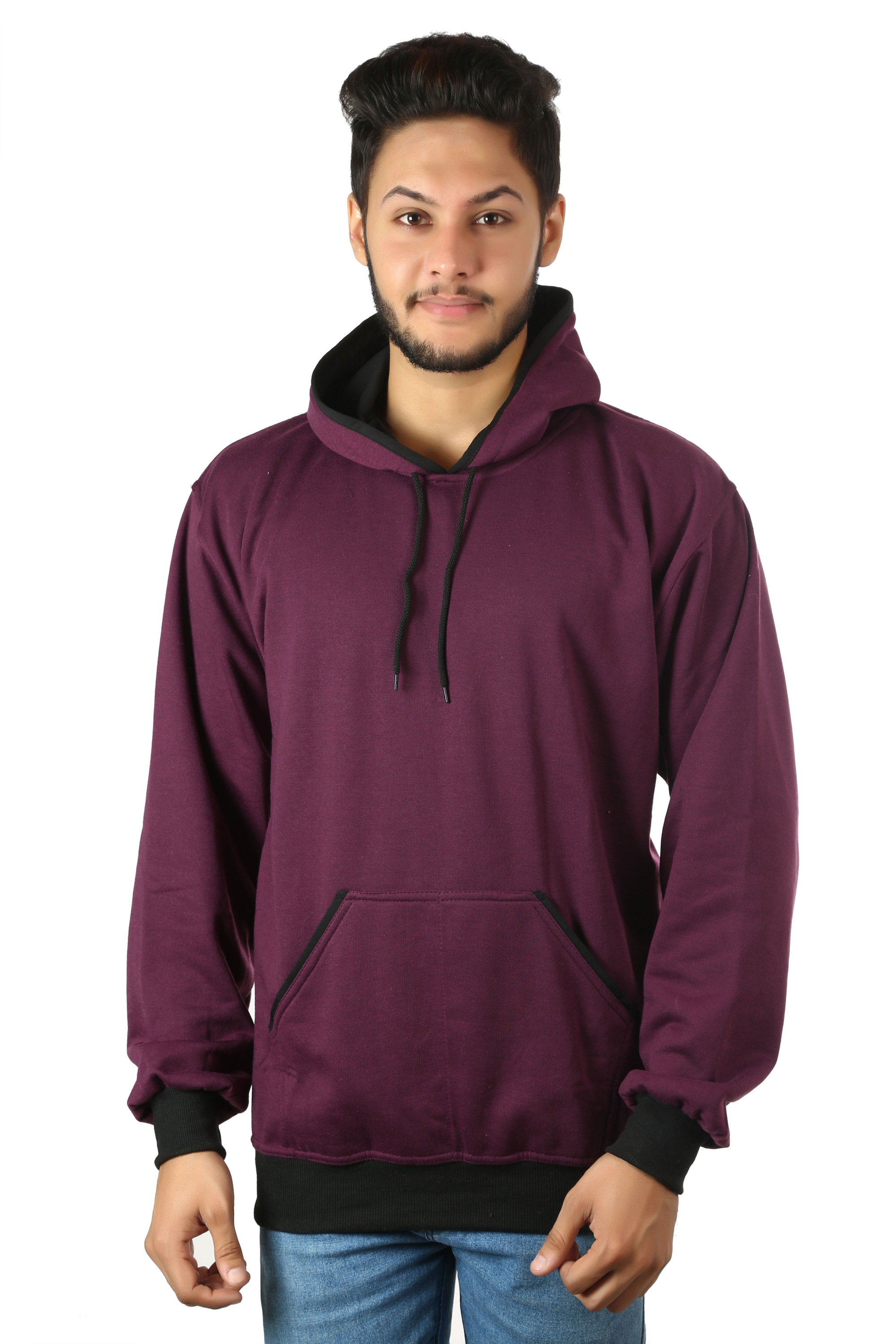Buy Kristof Purple Hooded Sweatshirt Online @ ₹499 from ShopClues