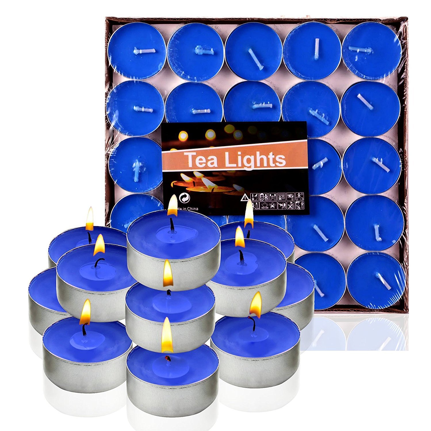 Buy 6th Dimensions Scented Tea Light Set Of 50 Pieces Blue Tea Light