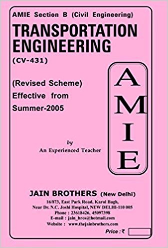 Buy AMIE-Section-(B) Transportation Engineering (CV-431) Civil ...