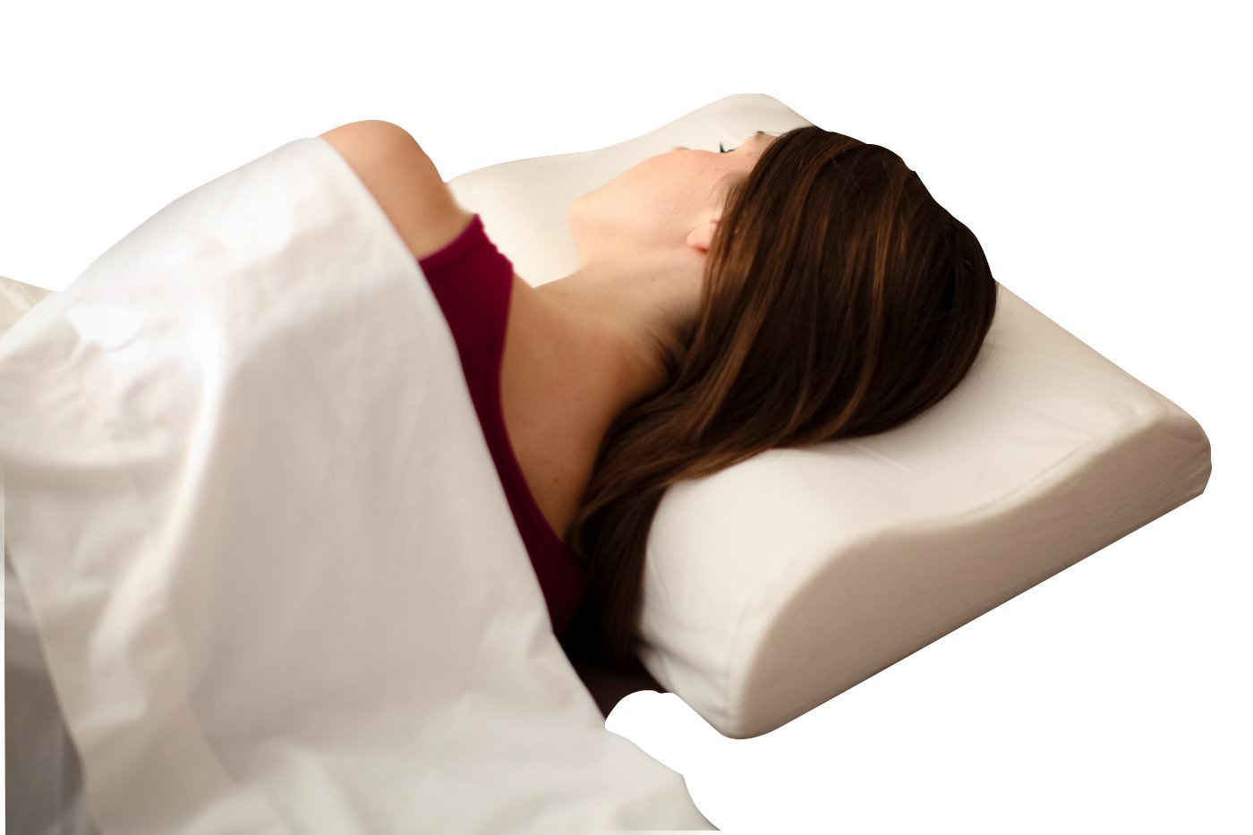 Buy Relax Neck Curve Shape Memory Foam Pillow Cure Cervical Issue