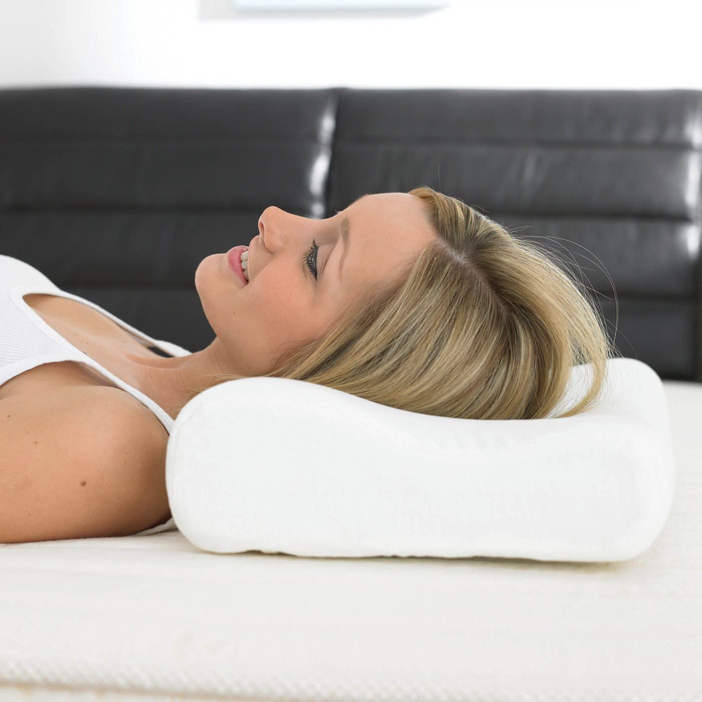 Buy Relax Neck Curve Shape Memory Foam Pillow Cure Cervical Issue