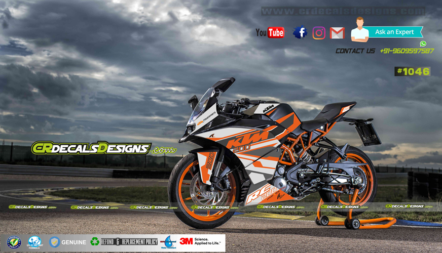 Buy Cr Decals Ktm Rc Shark Edition Sticker Kit Rc 200 Online ₹2779 From Shopclues 4794