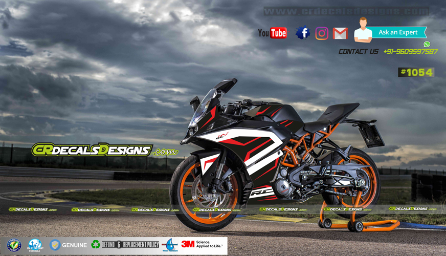 Buy Cr Decals Ktm Rc Race Strip Edition Sticker Kit Rc 200 390 Online ₹2779 From Shopclues