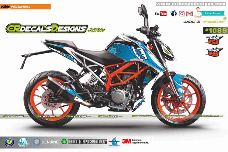 Buy Cr Decals Ktm Duke 250390 Vr46 Shark Inspired Edition Sticker Kit Duke 250390 Online 5745