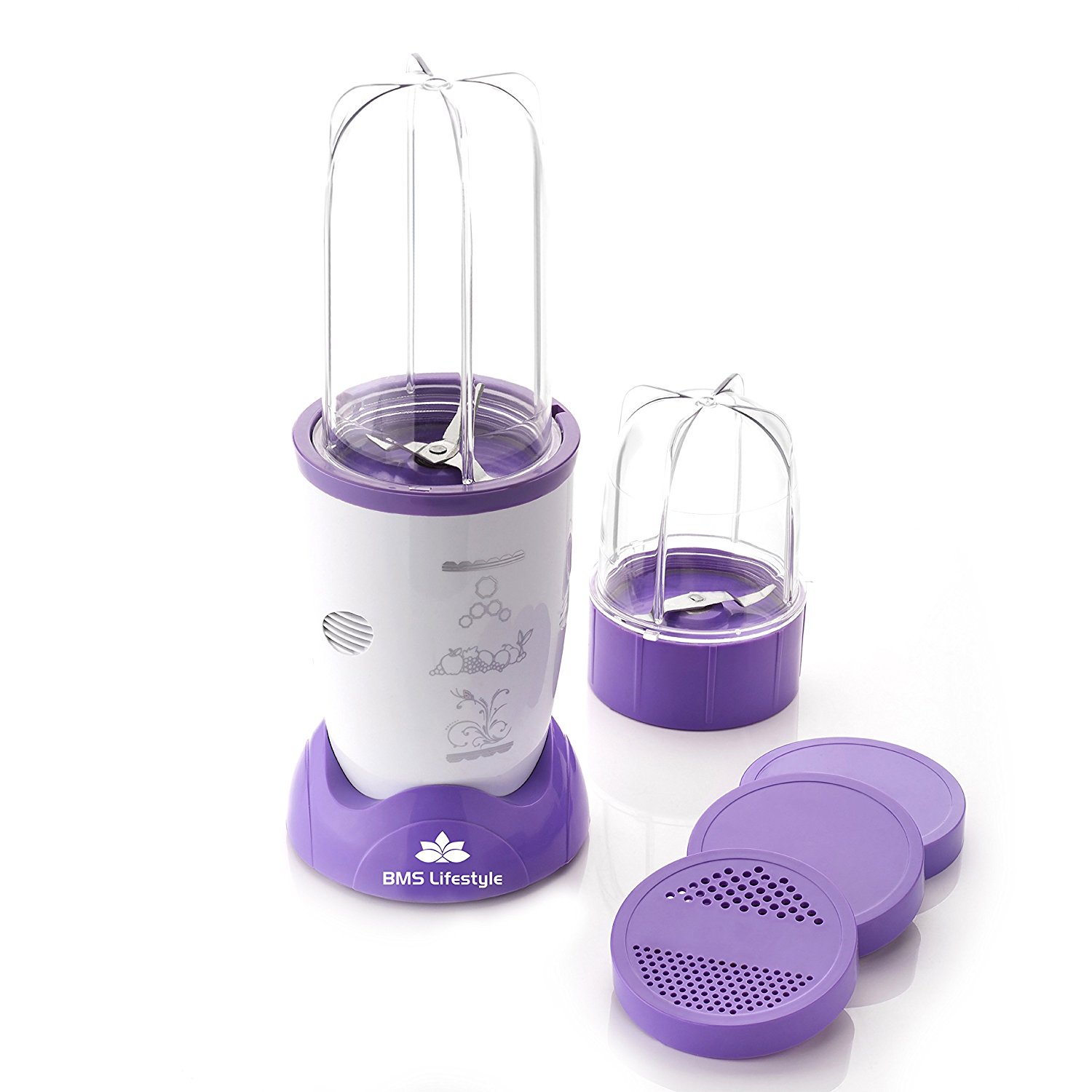 Buy Bms Lifestyle Nutri 400Watt HighSpeed Bullet Mixer Purple White Online ₹2149 from ShopClues