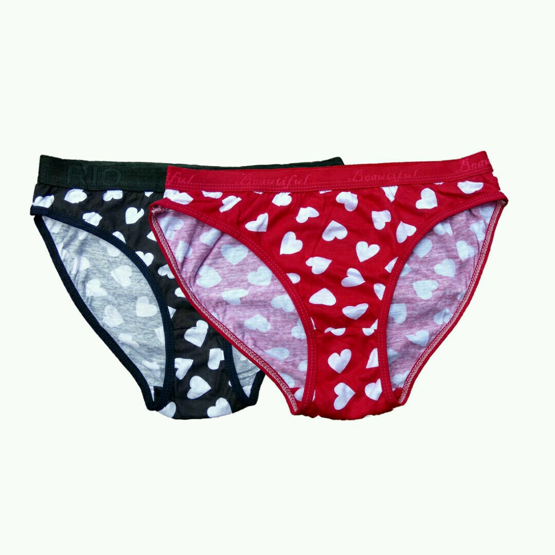 Buy Cotton panties set of 3 red+black+blue ( combo pack ) sort love ...