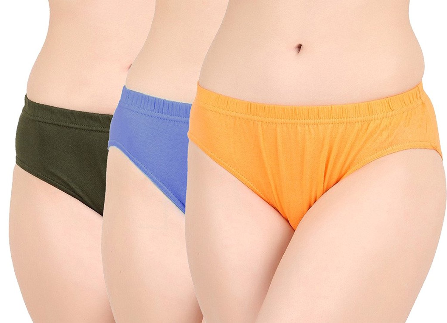 Buy Jil Delux Multicolor Plain Women Panties Set Of 3 Premium Cotton Bikini Panty Color May 4421