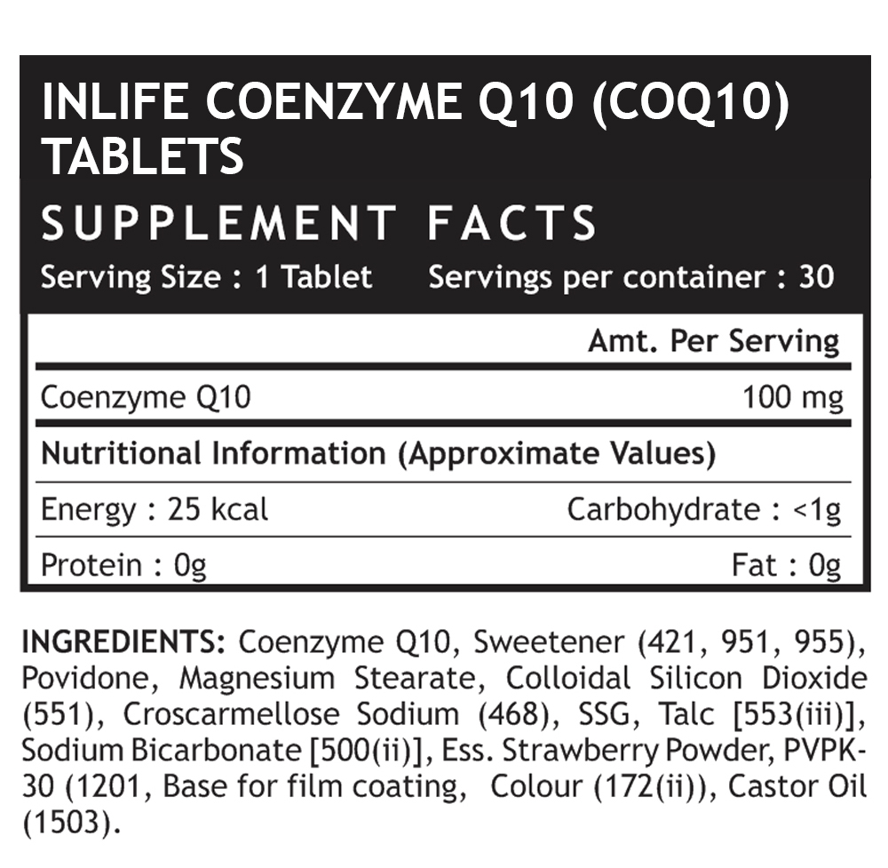 Buy Coenzyme Q10 Tablets at INLIFE