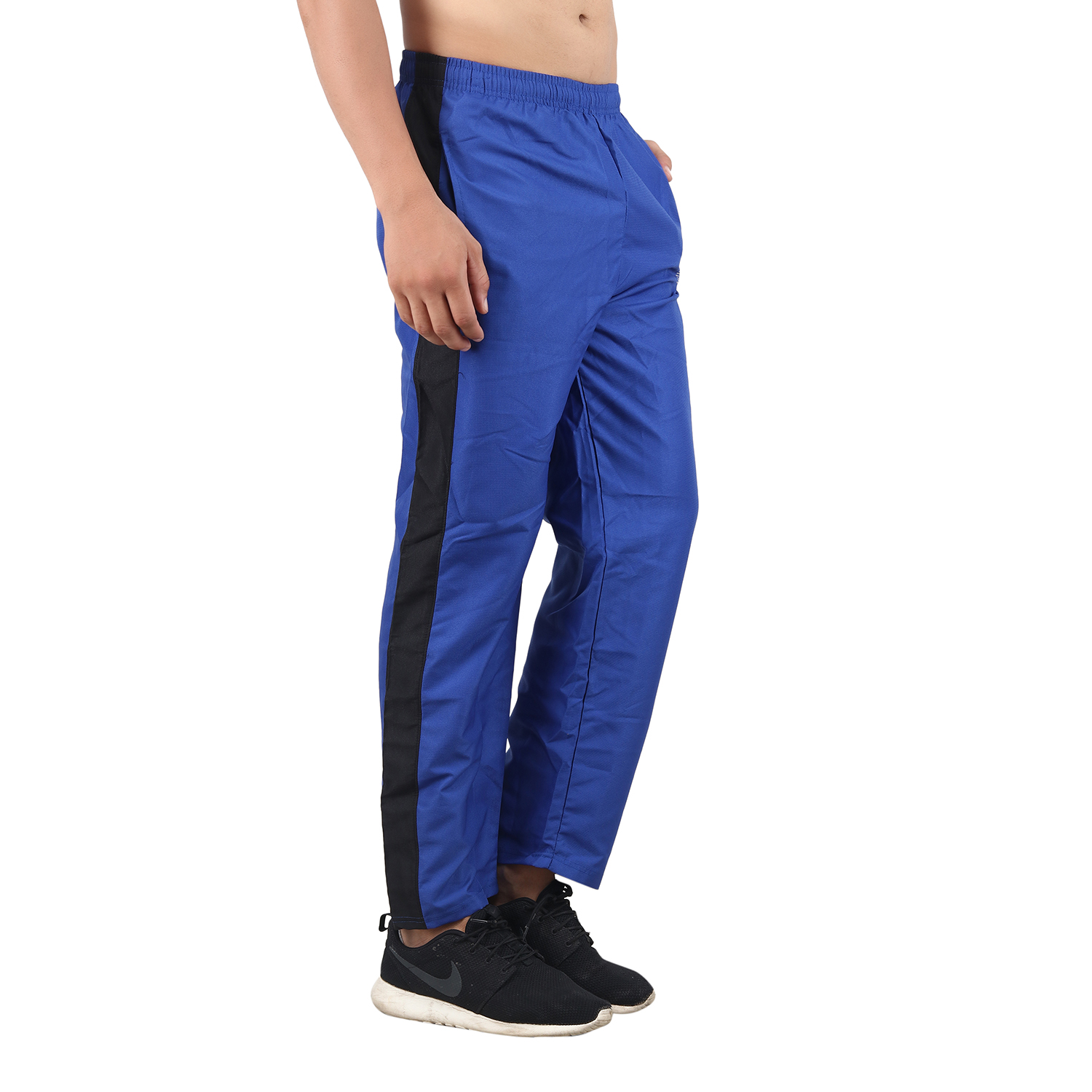 Buy Akaas Men's Black and Blue Strip Trackpant Online @ ₹249 from ShopClues