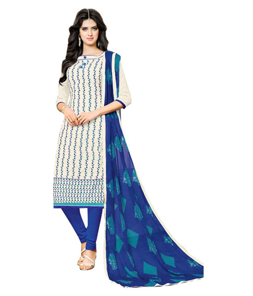 Buy Shree Ganesh Retail Womens Cotton Jacquard Churidar Salwar Kameez ...