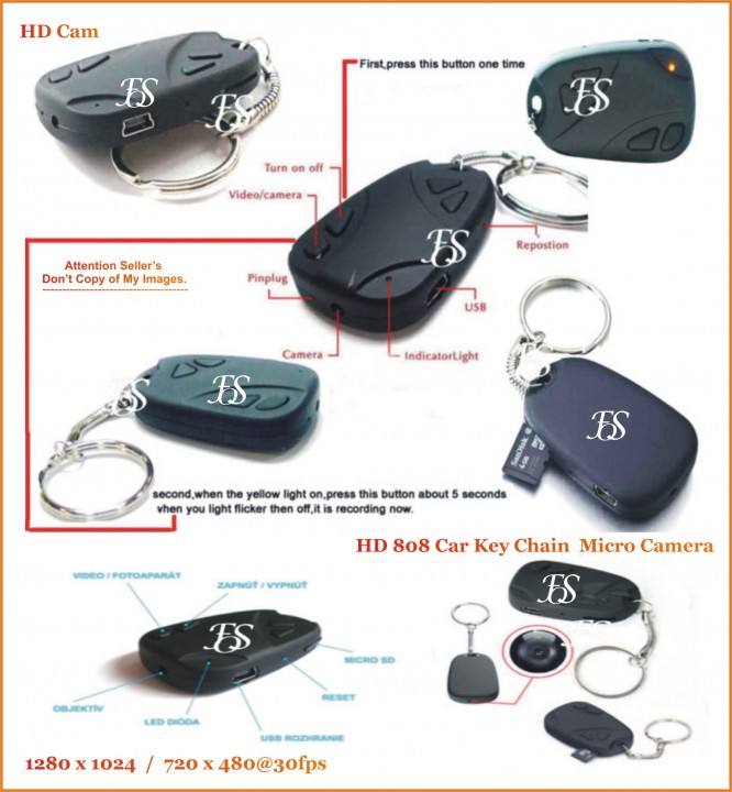 Buy BUY NEW PERSONAL HD 808 CAR REMOTE KEY CHAIN CAMERA MICRO HIDDEN