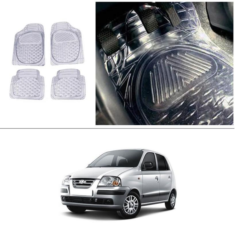 Buy AutoStark Set of 4 Premium Transparent White Car Floor/Foot Mats