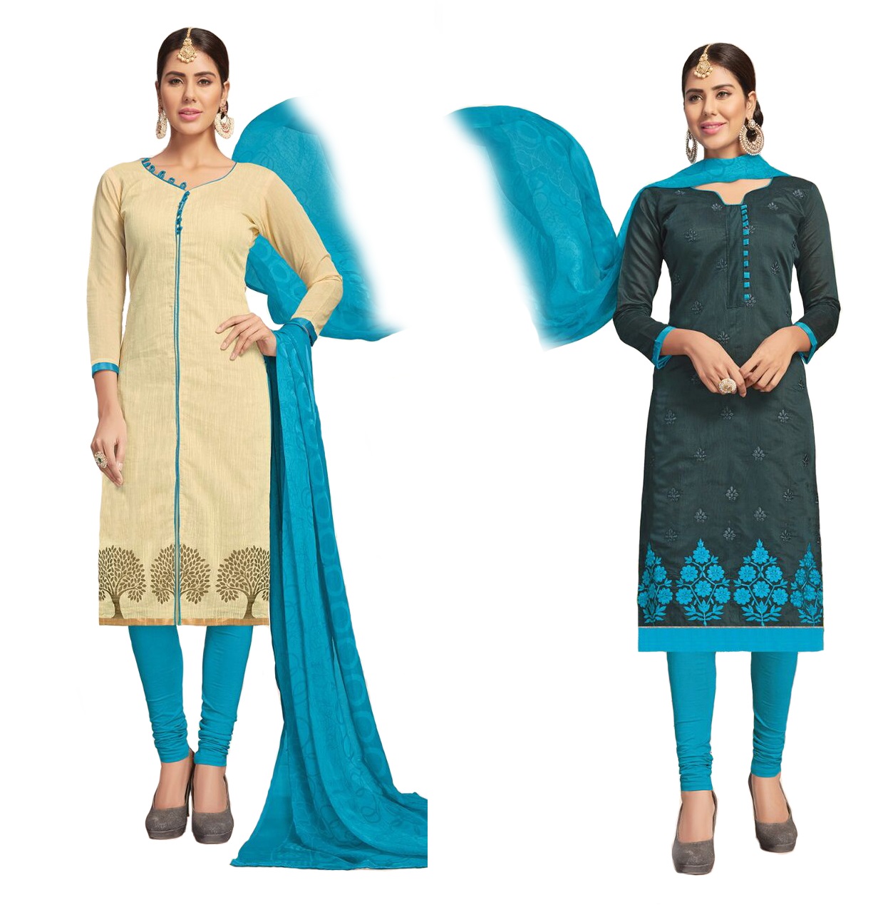 chiffon material churidar