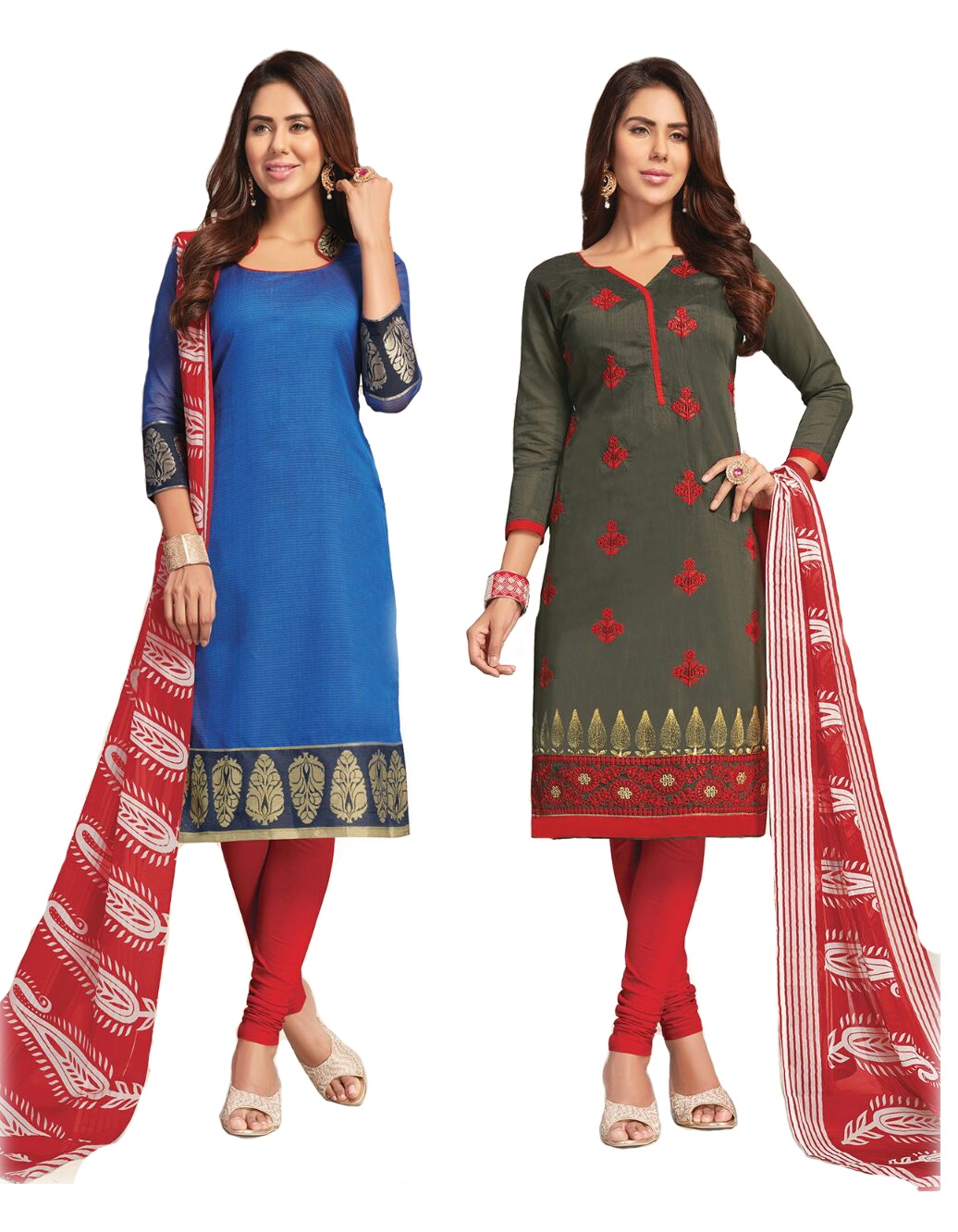 linen churidar materials