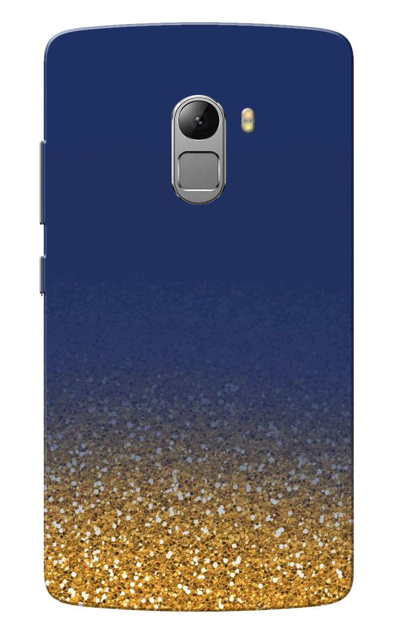 Buy Lenovo K4 Note Case, Golden Glitter Blue Slim Fit Hard Case Cover