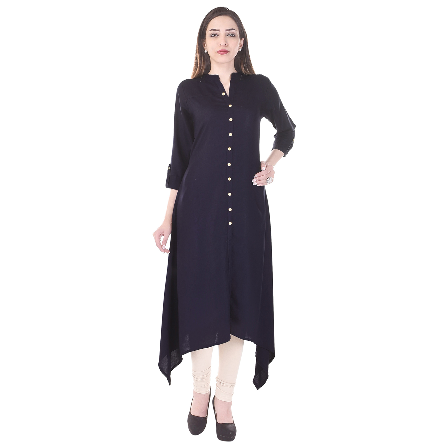 Buy black long kurti Online @ ₹599 from ShopClues