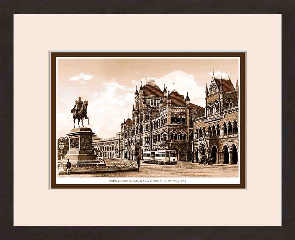 Buy Old Vintage Bombay (Mumbai) Wooden Photo frame of Esplande Road